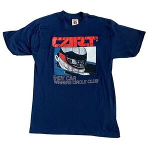 Rare Vintage 80s Single Stitch CART Racing Indy Car Winners T-Shirt Made in USA